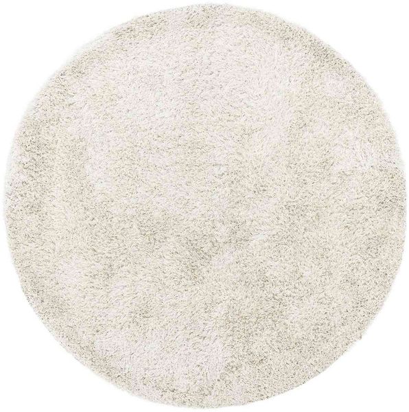 Teppich Crown aus Stoff, modern rund Ø 250 cm, ivory beige, pflegeleicht für Dein Zuhause