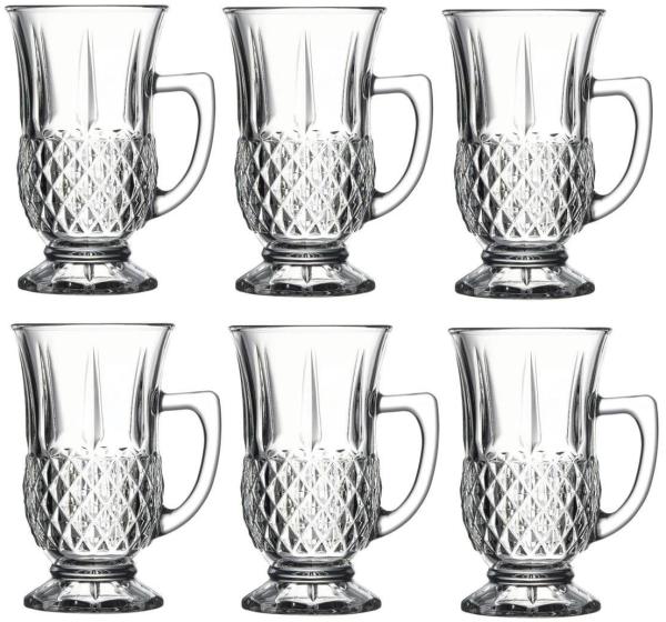 Pasabahce Gläser-Set Istanbul, Glas, 6-teiliges Teeglas Set, spülmaschinengeeignet für praktische Nutzung