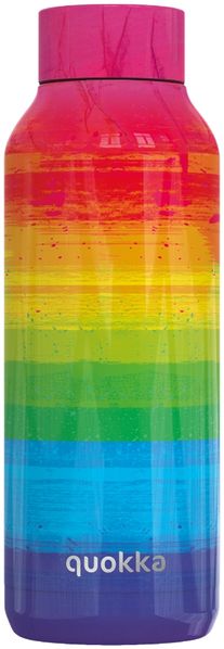 Quokka Solid Trinkflasche 510 ml RAINBOW Edelstahl Doppelwandig Heiß Kalt isoliert