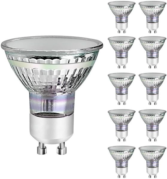 ZMH GU10 LED Warmweiss 3W Leuchtmittel Lampe Ersetzt 30W Glühbirne 3000K Energiesparlampe Abstrahlwinkel 110° Spot Nicht Dimmbar Reflektor Birne Glühlampen Strahler Spot LED GU10-10 pack