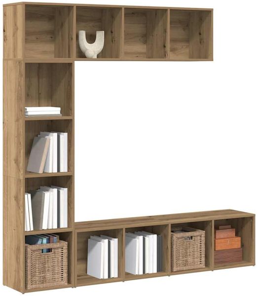 Buchschränke 3 pcs TV-Schränk Artisan Eiche Holzwerkstoff