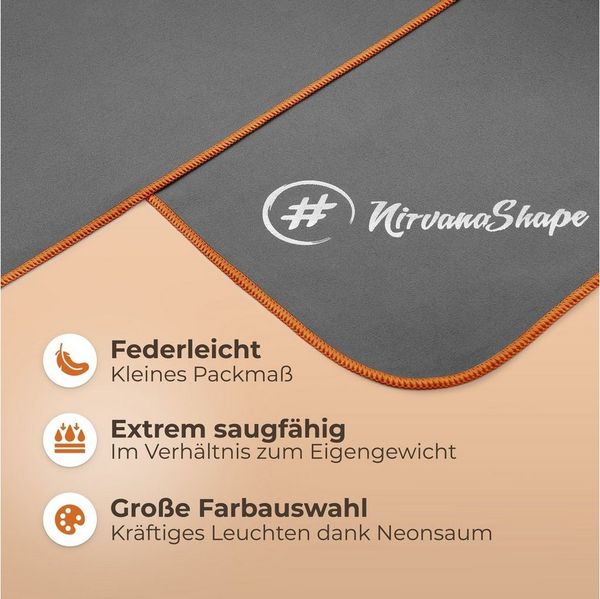 NirvanaShape Sporthandtuch Mikrofaser Handtuch, Badehandtuch, Reisehandtuch, Sporthandtuch, saugfähig, leicht, schnelltrocknend, für Reisen, Fitness, Yoga, Sauna