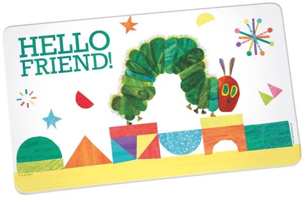 Geda Labels GmbH Frühstücksbrett Raupe Nimmersatt Hello Friend, Melamin, (1-St), Grün, 23,5x14,5x0,3, spülmaschinengeeignet Bild 3