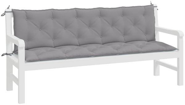 vidaXL Gartenbank-Auflagen 2 Stk. Grau 180x50x7 cm Oxford-Gewebe 361717 Bild 4