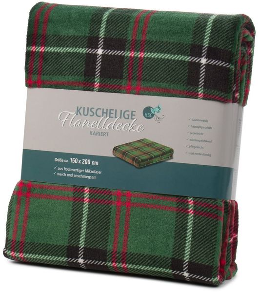 Wohndecke Mikrofaser Flanell Kuscheldecke, HSC Home-Style-Creation GmbH, weich und anschmiegsam