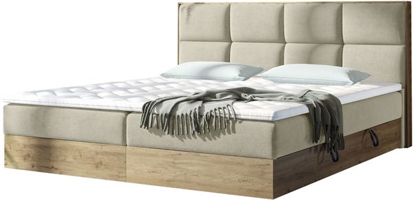 Mirjan24 Boxspringbett Marinez, Beige 180x200 cm