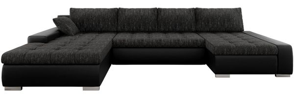 Mirjan24 Ecksofa, Wohnlandschaft Caro mit Bettkasten und Schlaffunktion, kunstleder Soft 011 + Lawa 06