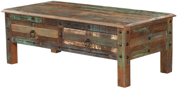 Tisch Couchtisch KALANKA recyceltes Holz Mango, Akazie
