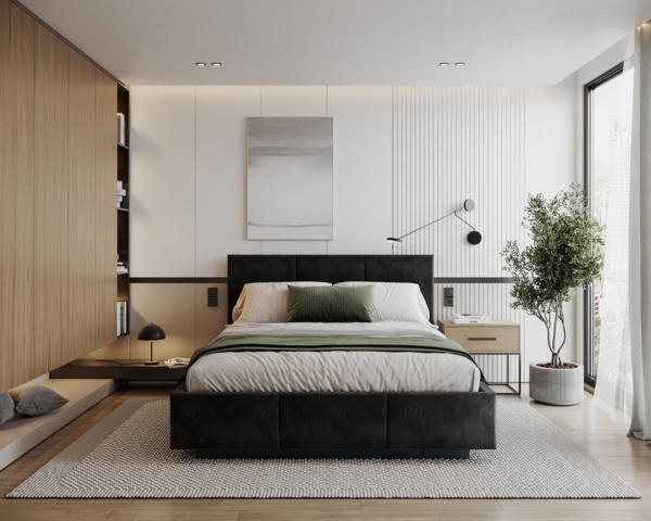 thematys Polsterbett Stauraumbett mit Bettkasten 90x200, 120x200, 140x200, 160x200, 180x200 (TOPSELLER - MADE IN EU - 4 Bezüge - CORD, OTTAWA, VELOURS - Optional mit Matratze bestellbar, mit großen gepolsterten Kopfteil, mit Bettkasten zum aufklappen),...