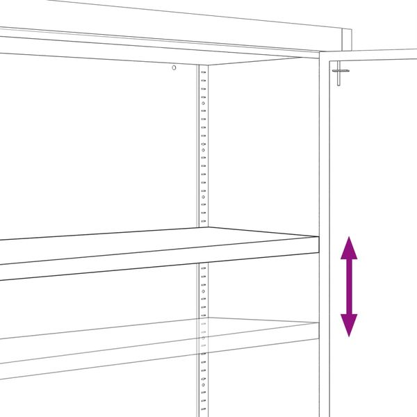vidaXL Aktenschrank Anthrazit 90x40x70 cm Stahl 339723 Bild 7