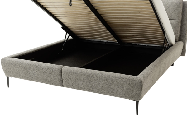 Stauraumbett >Auckland< Liegefläche 160x200cm, Lattenrost, blaugrau - 190x116x242cm (BxHxT) Bild 8