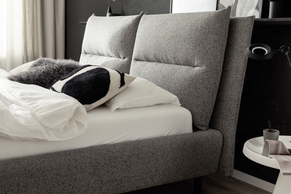 Stauraumbett >Auckland< Liegefläche 160x200cm, Lattenrost, blaugrau - 190x116x242cm (BxHxT) Bild 5