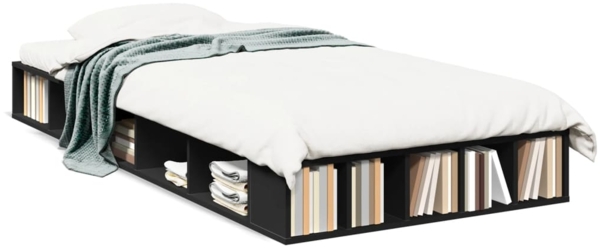 vidaXL Bettgestell Schwarz 90x200 cm Holzwerkstoff 3280518