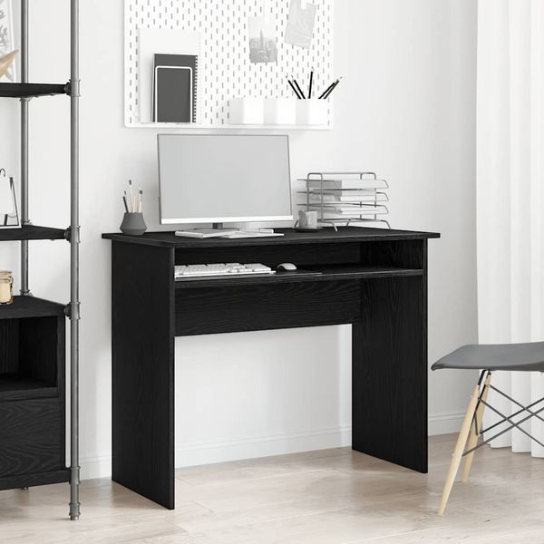 vidaXL Schreibtisch Schwarz Eichen-Optik 90x50x74 cm Holzwerkstoff 862476