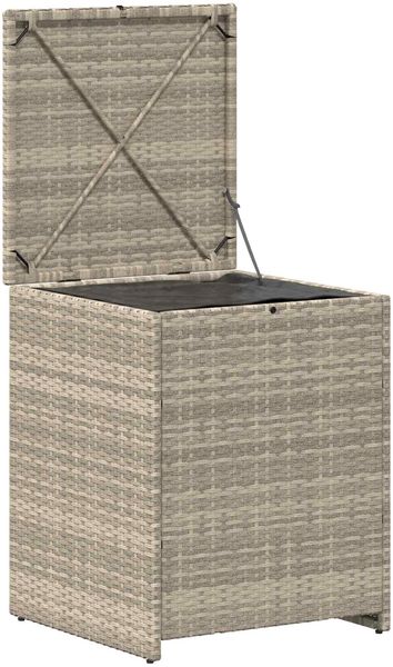 vidaXL Kissenbox Hellgrau 55 x 55 x 69 cm Poly-Rattan 42026743 Bild 4