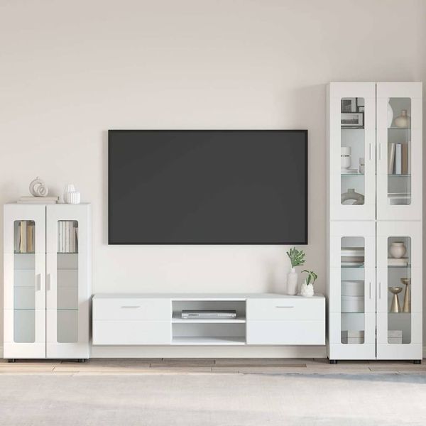 vidaXL Sideboard mit Tür FLORIN Weiß 55,5 x 29 x 100 cm Holzwerkstoff 880251