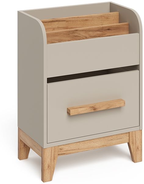 Bücherregal Malia Cashmere 55 x 70 cm mit Schublade Vitalispa