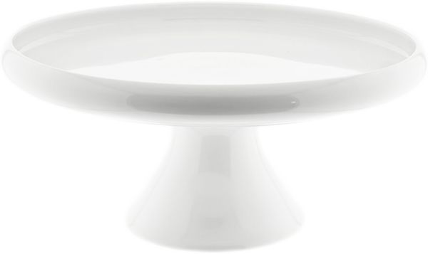 Tortenplatte mit Fuß - Servierplatte für Kuchen & Desserts, 30,5 x 14 cm