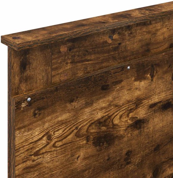 vidaXL Bettrahmen Geräucherte Eiche 90 x 200 cm Ingenieurs Holz 3410212 Bild 12