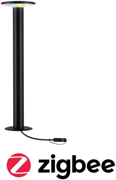 Paulmann 94750 Plug&Shine Pollerleuchte Zigbee Plate RGBW Anthrazit