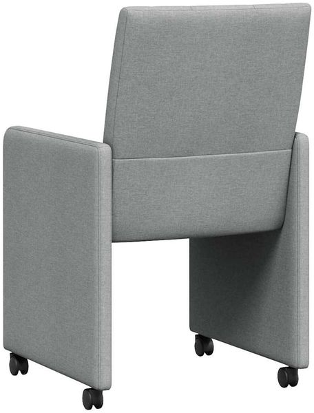 vidaXL Esszimmerstühle mit Rollen 2 pcs Hellgrau 58 x 65 x 94 cm Stoff 42017829 Bild 6