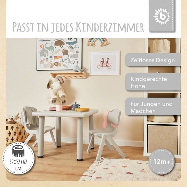 Bieco Kindertisch eisgrau