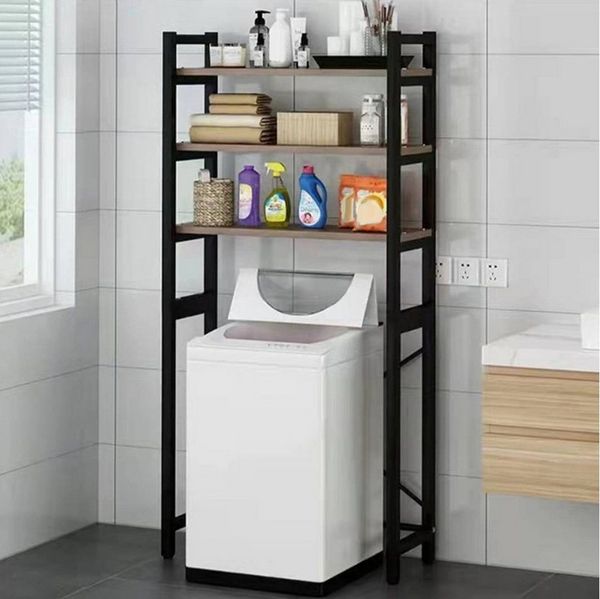 Rutaqian Waschmaschinenumbauschrank Badezimmer Platzsparer, über dem Waschmaschinenregal, Toilettenregal (Aufbewahrungsorganisator, 3-stöckiges Waschmaschinenregal, Badezimmerregal, einfache Montage)