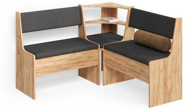 Livinity® Sitzbank Tiberio, Goldkraft Eiche, 120x120 cm (1-St)