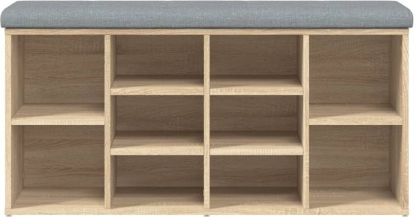 vidaXL Schuhbank Sonoma-Eiche 102x32x50 cm Holzwerkstoff 835112 Bild 6