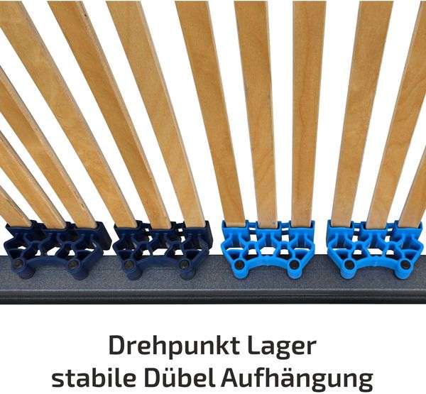 Lattenrost mit Schulteranpassung 70x200cm, 42 Leisten Kopf & Fußverstellung Bild 6