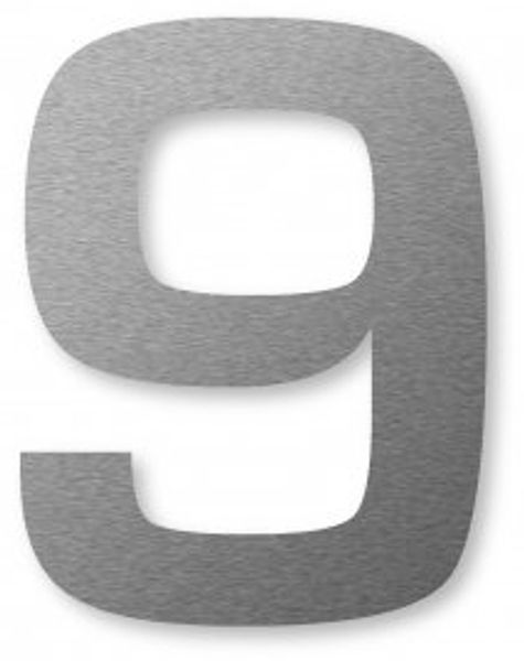 Hausnummer Edelstahl (16 cm) – 9