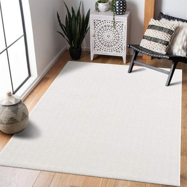 Carpet City Teppich Friseé-Teppich FANCY805, rechteckig, Höhe: 12 mm, Läufer, Kurzflor, Einfarbig, 3D-Optik, Zickzack Look, Wohnzimmer