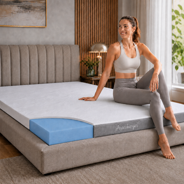 ARENSBERGER LINA, Gelschaum Matratze 90x200 cm – 11 cm NANOCELL® Gel-Schaum – H3 Härtegrad – Atmungsaktiv – Abnehmbarer Bezug 240g/m²