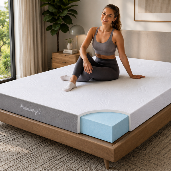 ARENSBERGER LINA, Gelschaum Matratze 90x200 cm – 11 cm NANOCELL® Gel-Schaum – H3 Härtegrad – Atmungsaktiv – Abnehmbarer Bezug 240g/m²