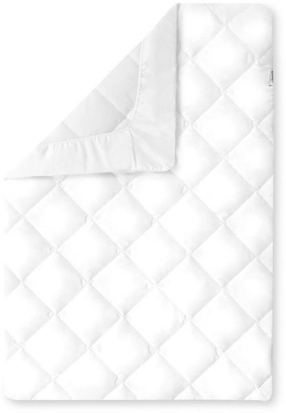 Hauck Spannbettlaken Bed Me 80x50 cm Spannbettuch für Babybett Matratzen, Weiche Steppung, Elastischer Bund, 40 Grad Maschinenwäsche, Weiß