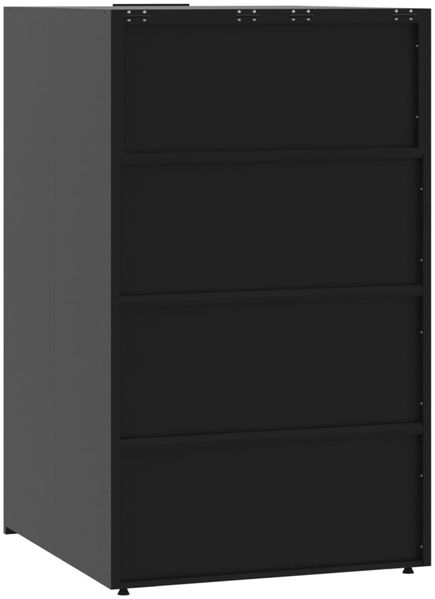 vidaXL Mülltonnenbox für 4 Tonnen Schwarz 276x79x117 cm Stahl 3279979 Bild 6