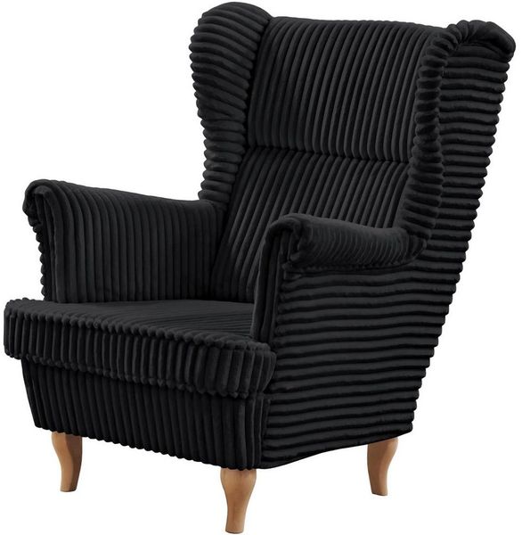 Beautysofa Sessel Moderner, bequemer, weicher, eleganter Sessel FELIX (Holzbeine, Farbe: Buche, Weiß oder Wenge – Ihre Wahl)