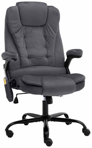 vidaXL Massage-Bürostuhl Dunkelgrau Samt 20572