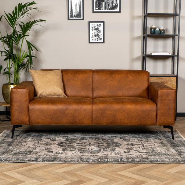 Bronx71 Leder Sofa Vegas 2,5-Sitzer cognac