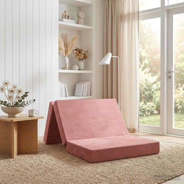 vidaXL Klappsofa Bett 90 x 67 x 45 cm Rosa 900194