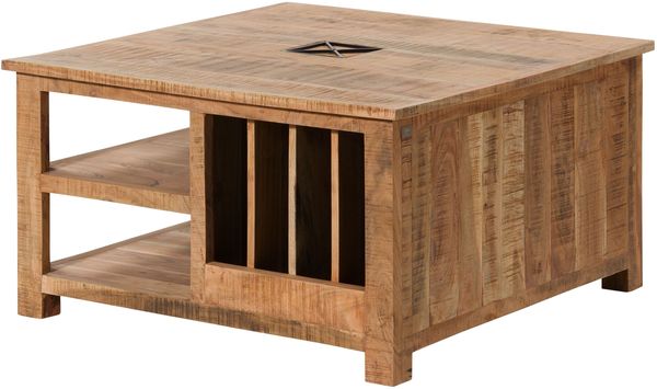 Couchtisch Akazie 90x90x48 natur versiegelt NATURE OF SPIRIT #305