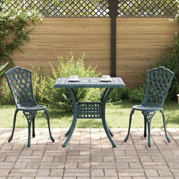 vidaXL Gartentisch Set 3 pcs Grün Gussaluminium 3334751