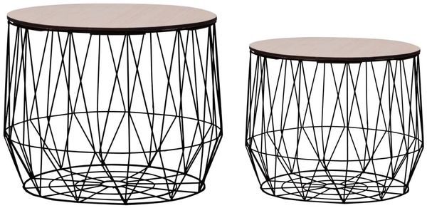 2er Set Couchtische Schwarz
