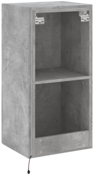 vidaXL TV-Wandschrank mit LED-Leuchten Betongrau 40,5x35x80 cm 837263 Bild 2
