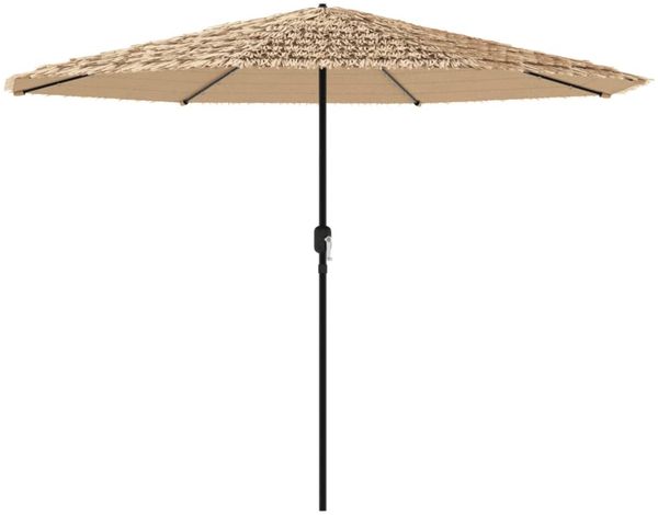 Sonnenschirm, Terrassenschirm mit LED und Stahlmast Braun 388x388x248 cm