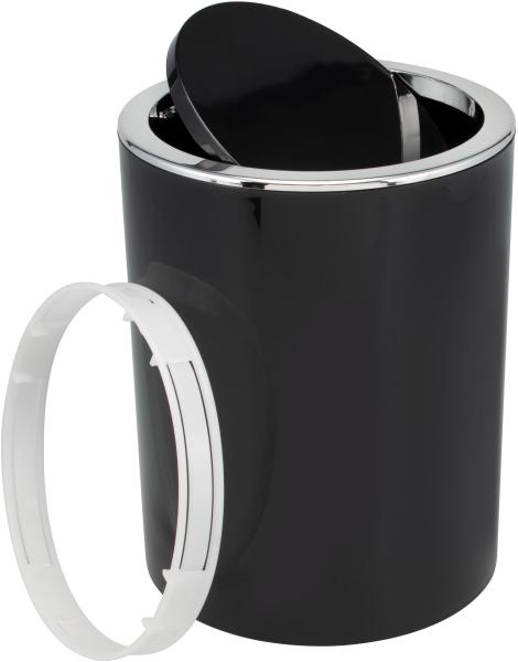 bremermann Kosmetikeimer SAVONA 5,5 Liter aus Kunststoff, rund - schwarz