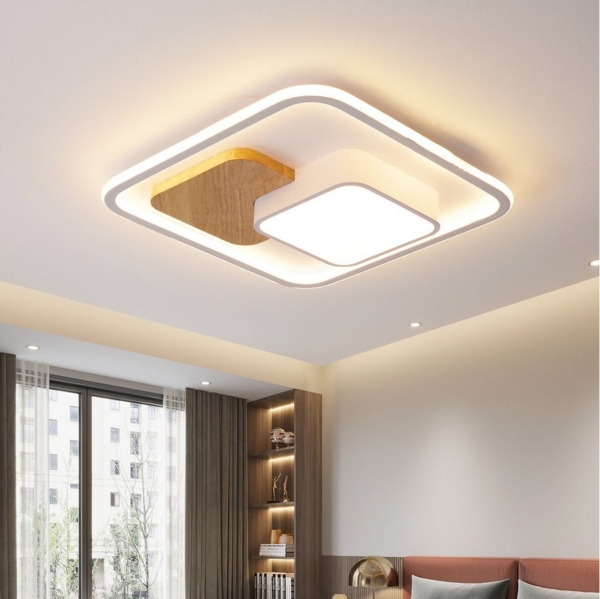 style home LED Deckenleuchte Deckenlampe, dimmbar mit Fernbedienung, 93W, Quadratisch, 52*8,5cm, LED fest integriert, einstellbar von warmweiß bis kaltweiß, für Wohnzimmer Schlafzimmer Büro Küche