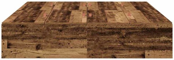 vidaXL Aufbewahrungsbettgestell Altholz 135 x 190 cm Holzwerkstoff 3335443 Bild 6