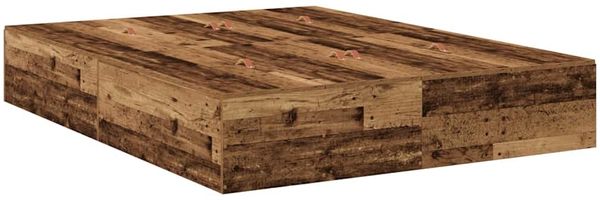 vidaXL Aufbewahrungsbettgestell Altholz 135 x 190 cm Holzwerkstoff 3335443 Bild 8