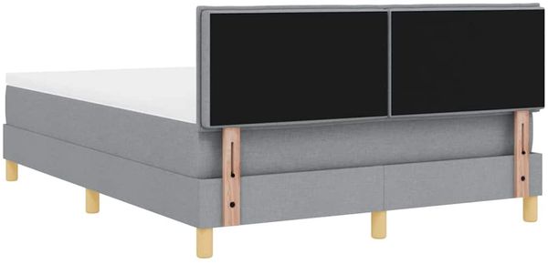 vidaXL Boxspringbett mit Kissen Hellgrau 160 x 200 cm Stoff 3338930 Bild 9